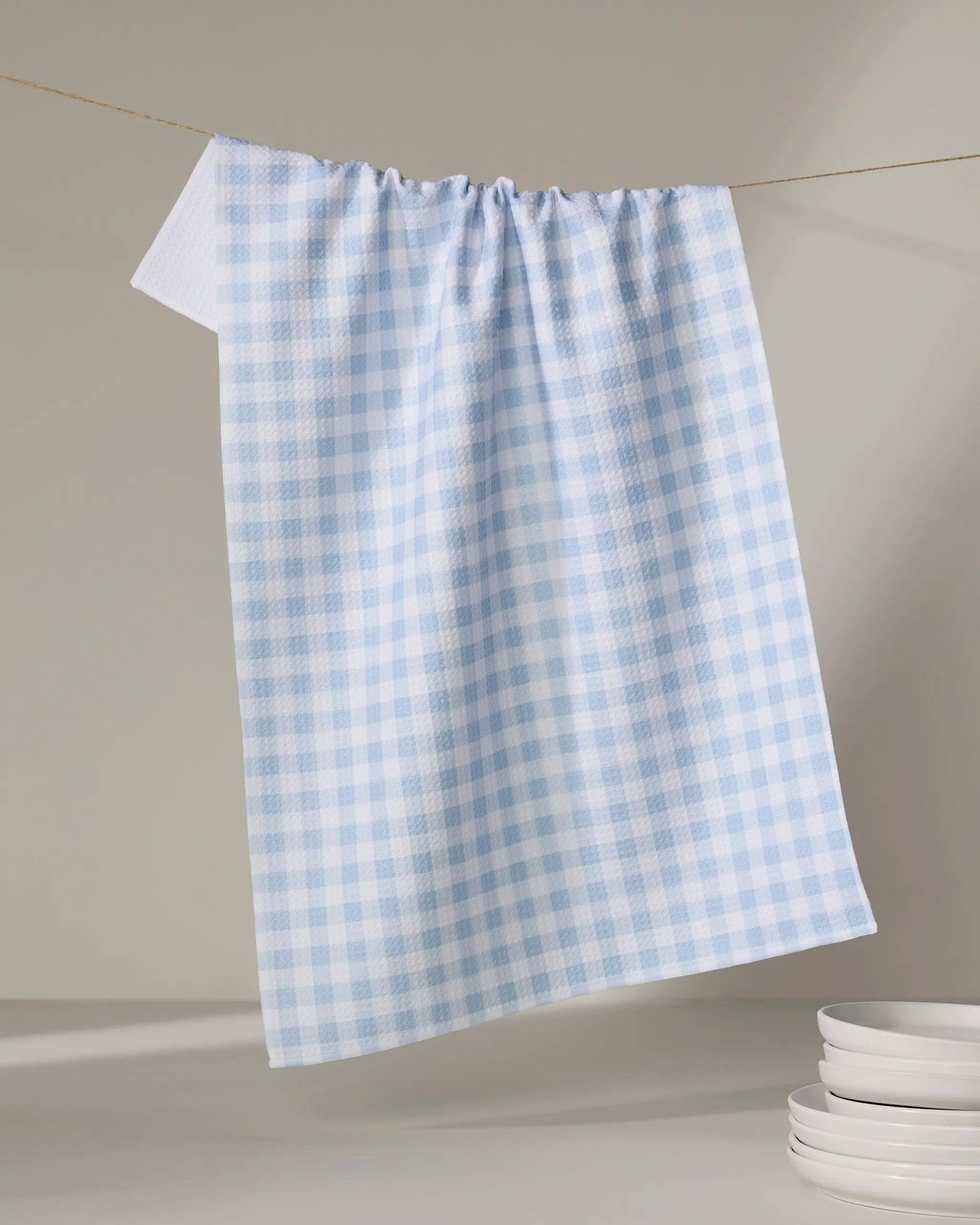 Blue Gingham Tea Towel | Geometry | Geometry