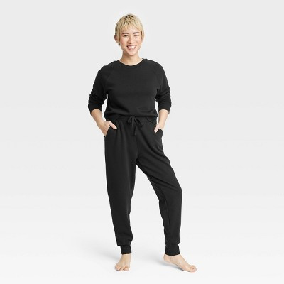 Women's Fleece Lounge Jogger Pants - Colsie™ Black XL | Target
