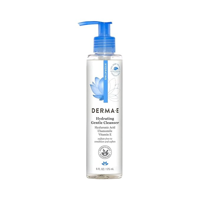 DERMA-E Hydrating Gentle Cleanser with Hyaluronic Acid – Moisturizing Facial Cleanser Tones, Mo... | Amazon (US)