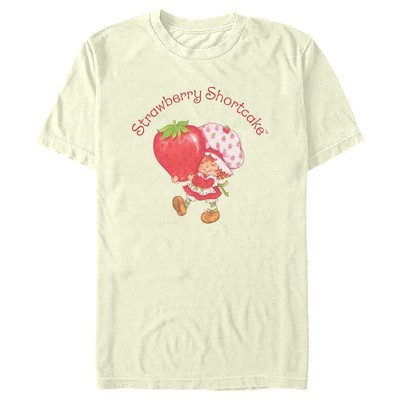 Men's Strawberry Shortcake Cartoon Berry Traveler  T-Shirt - Light Blue - Small | Target