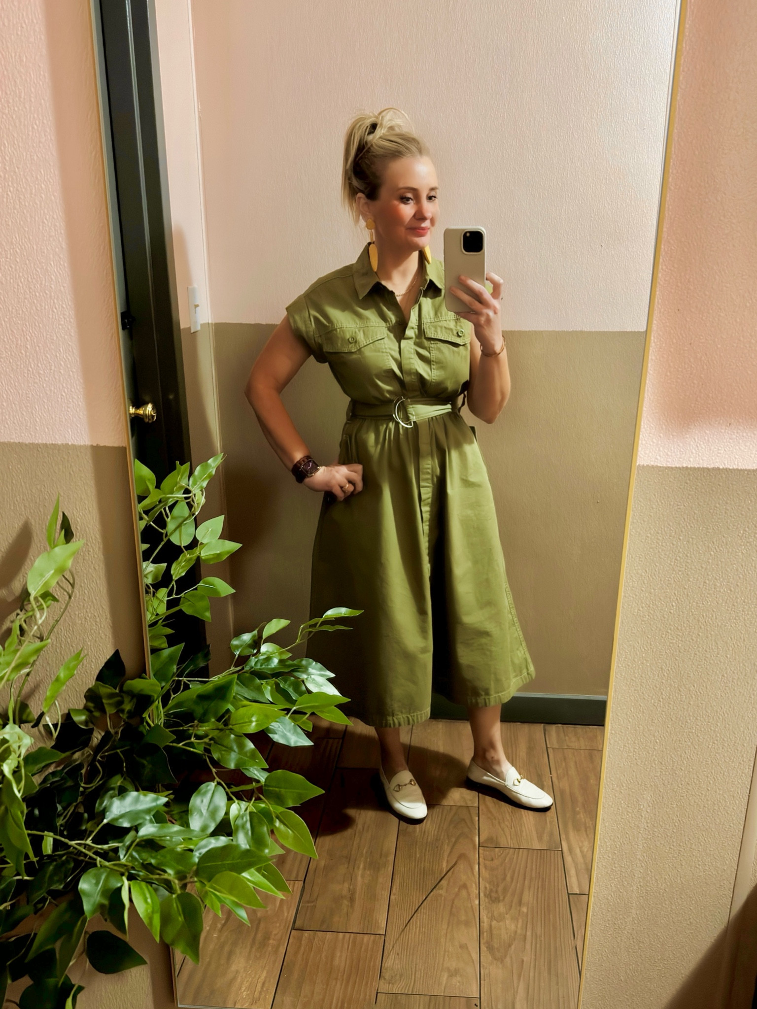 Sketchy bathroom mirror photo FTW - this dress is only $32 and comes in a denim version as well. I am wearing the small. 

#LTKfindsunder50 #LTKfindsunder100 #LTKstyletip