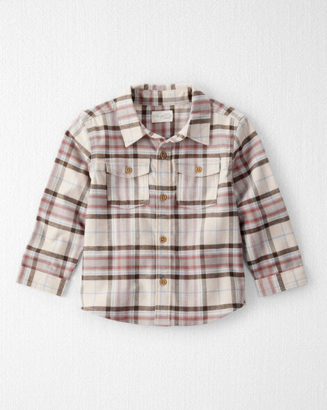 Toddler Boy Organic Cotton Button-Front Flannel - Little Planet | Carter's | Carter's Inc