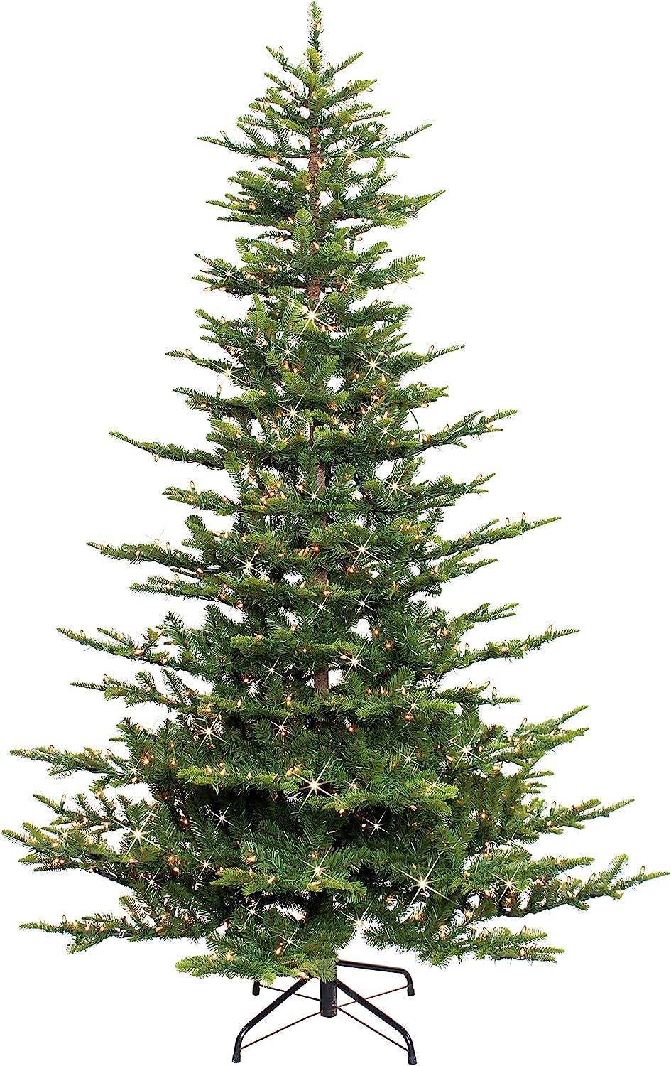 Puleo International 6.5 Foot Pre-Lit Aspen Fir Artificial Christmas Tree with 500 UL Listed Clear... | Amazon (US)