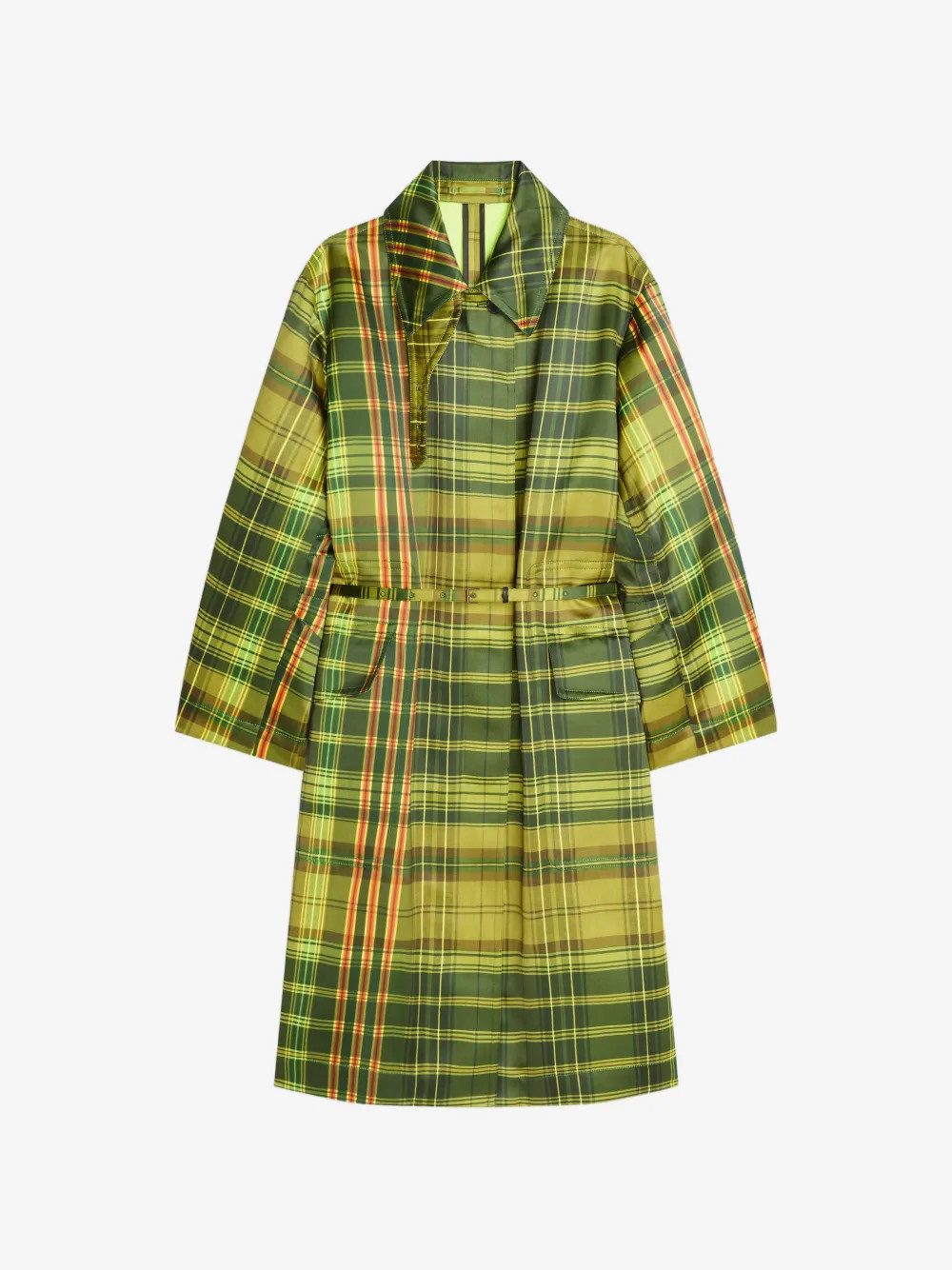 DRIES VAN NOTEN oversized checked coat - Green | Farfetch Global