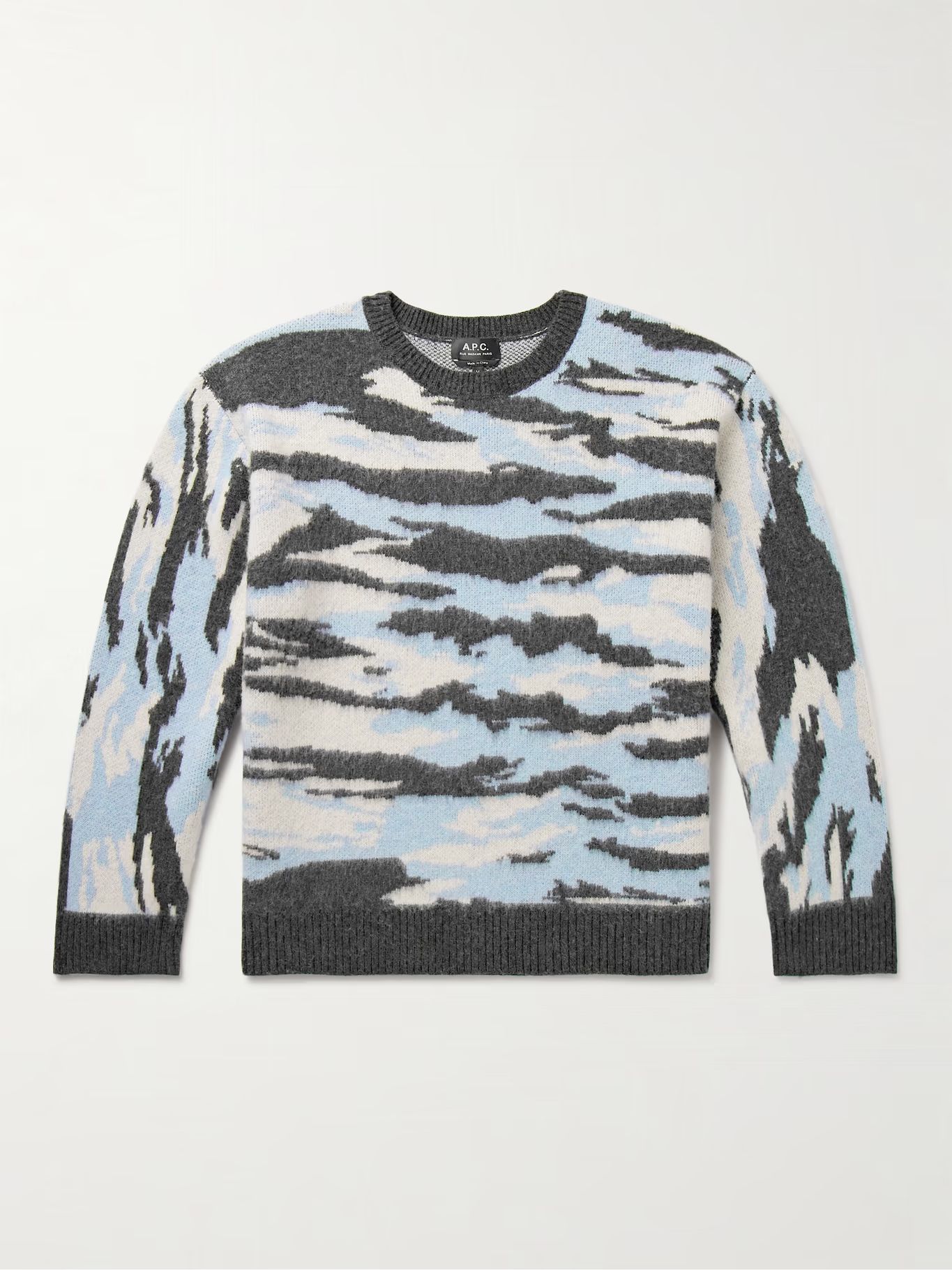 Lionel Camouflage-Jacquard Virgin Wool Sweater | Mr Porter (US & CA)