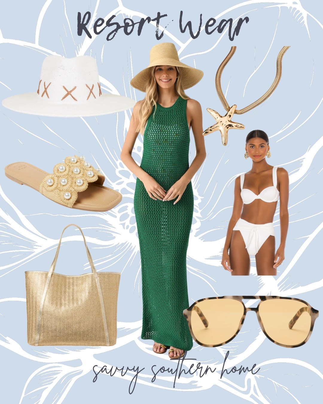 Love this green cover up and it’s currently on sale! Also have this beach hat in my cart for an upcoming trip! 🐚 🏝️ 

#LTKSeasonal #LTKSwim #LTKStyleTip