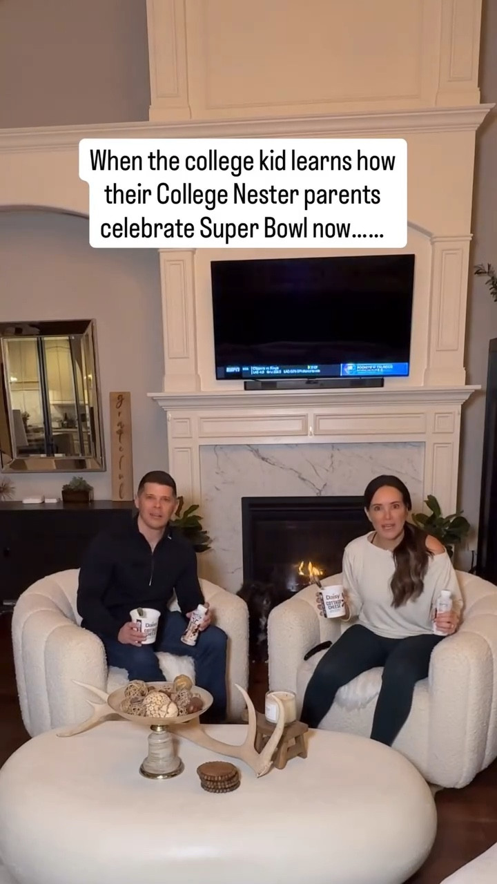 How do you empty nesters celebrate Super Bowl after the kids are gone? 

#collegenesters #emptynesters #collegeparents #superbowl2026 #parenthumor