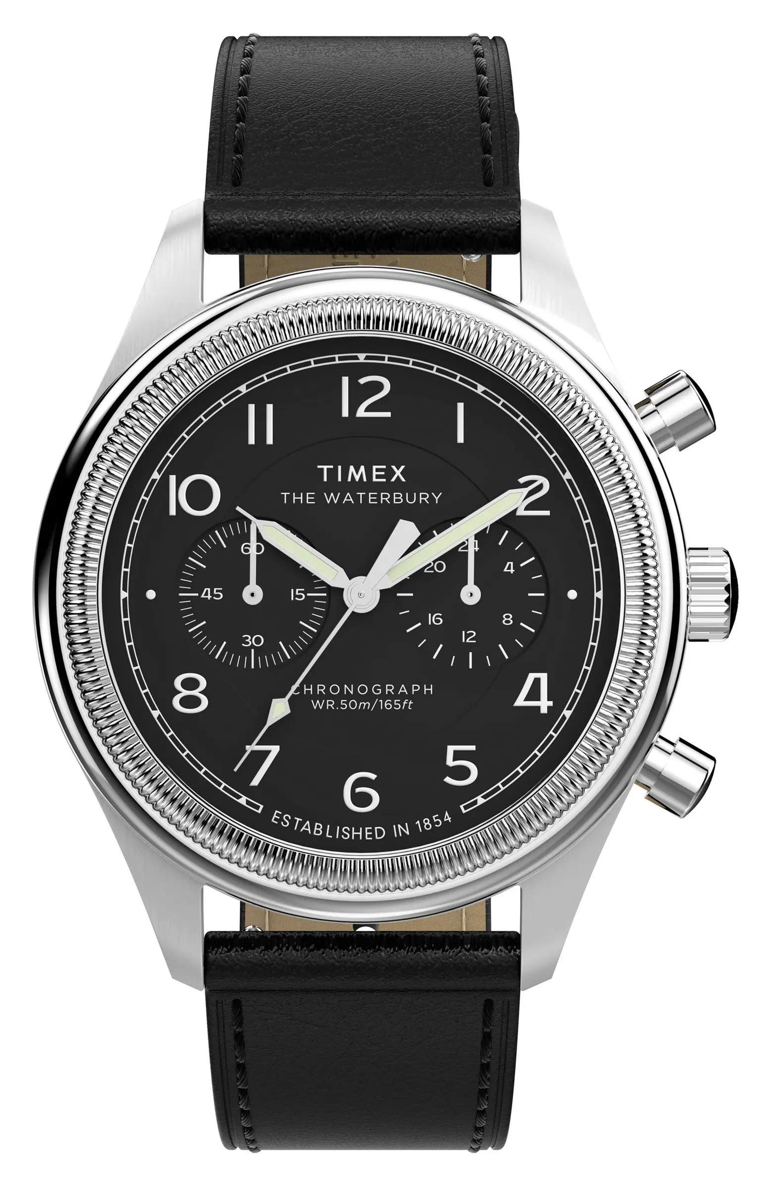 Timex® Waterbury Metropolitan Chronograph Leather Strap Watch, 41mm | Nordstrom | Nordstrom