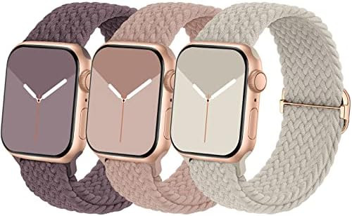 Braided Solo Loop Compatible With Apple Watch Band 42mm 44mm 45mm 49mm for Women Men, Adjustable ... | Amazon (US)
