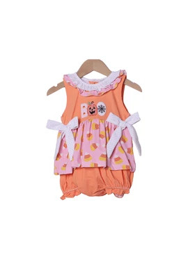 Applique Boo Candy Corn Bubble | The Smocked Flamingo