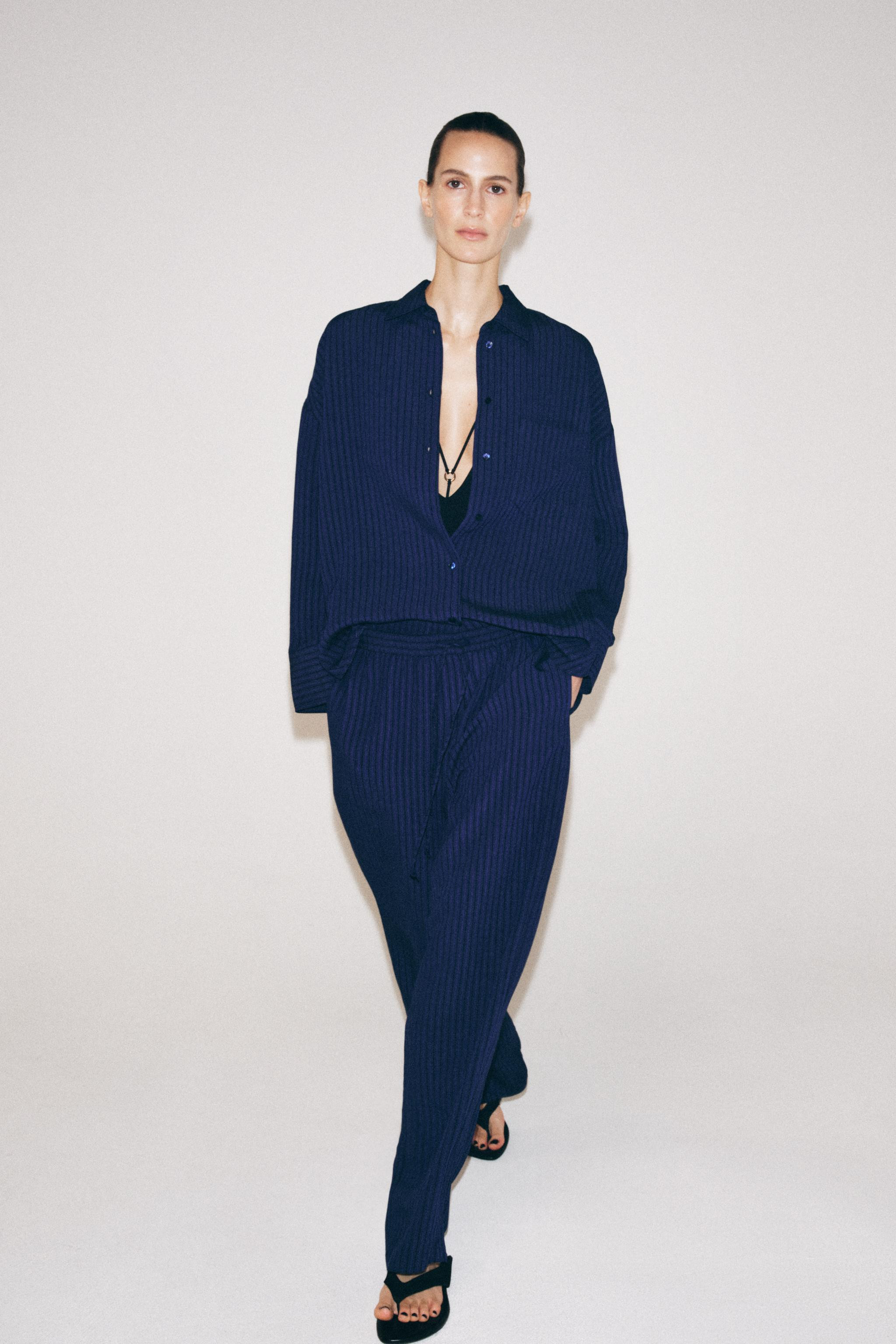 ZW COLLECTION JACQUARD STRIPED SHIRT | Zara US