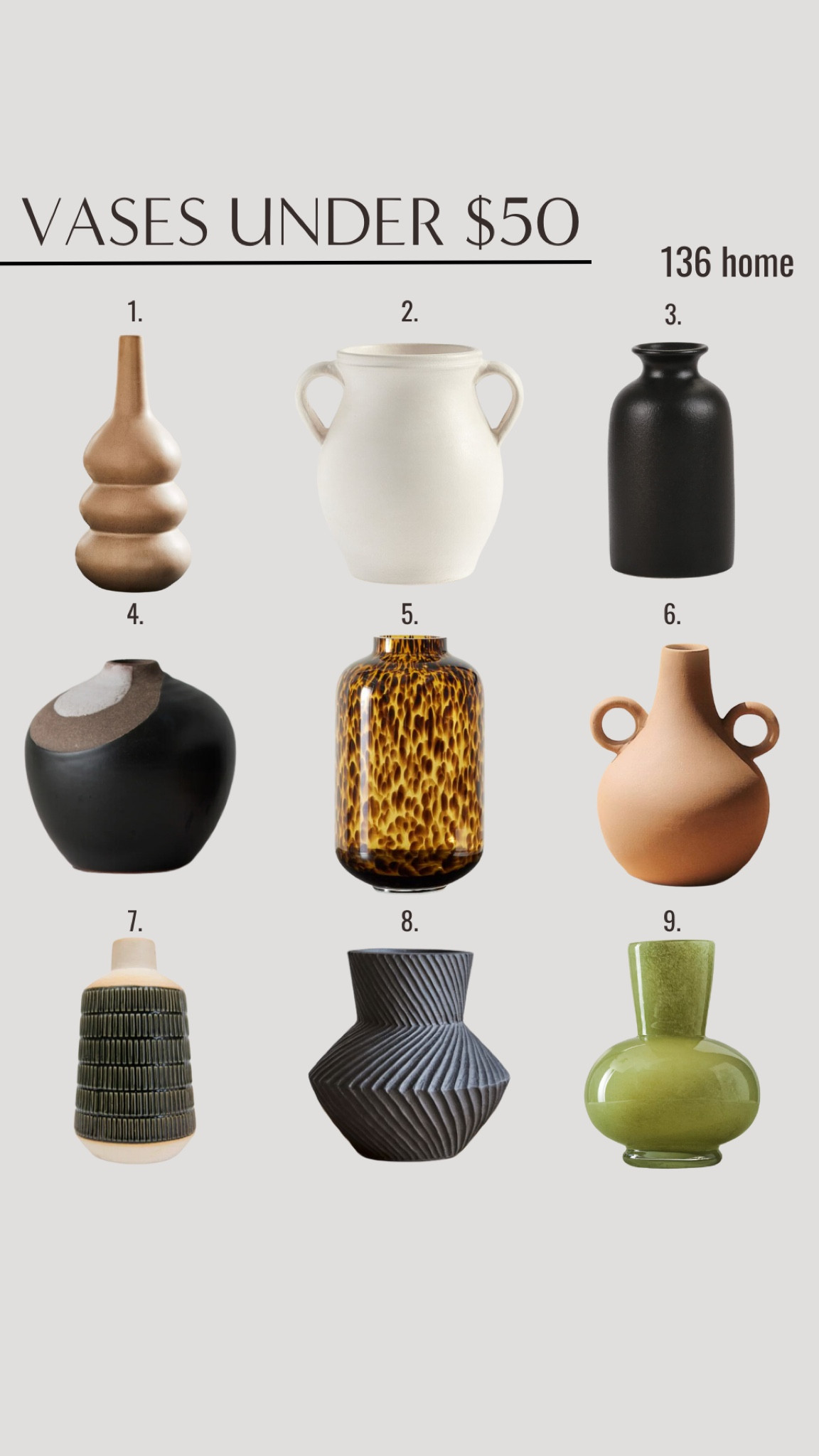 Modern Vases Under $50 #moderndecor #modernvase #vase #interiordesign #interiordecor #homedecor #homedesign #homedecorfinds #moodboard 

#LTKfindsunder50 #LTKstyletip #LTKhome