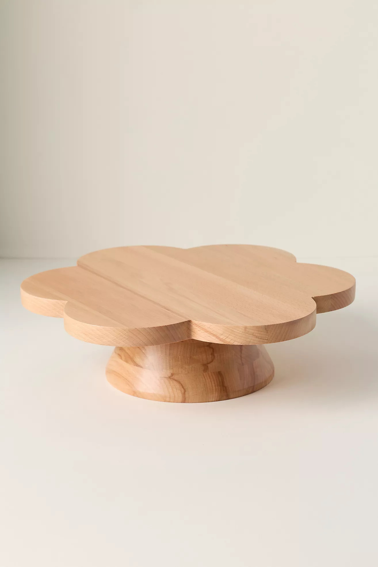 Flower Beech Wood Cake Stand | Anthropologie (US)