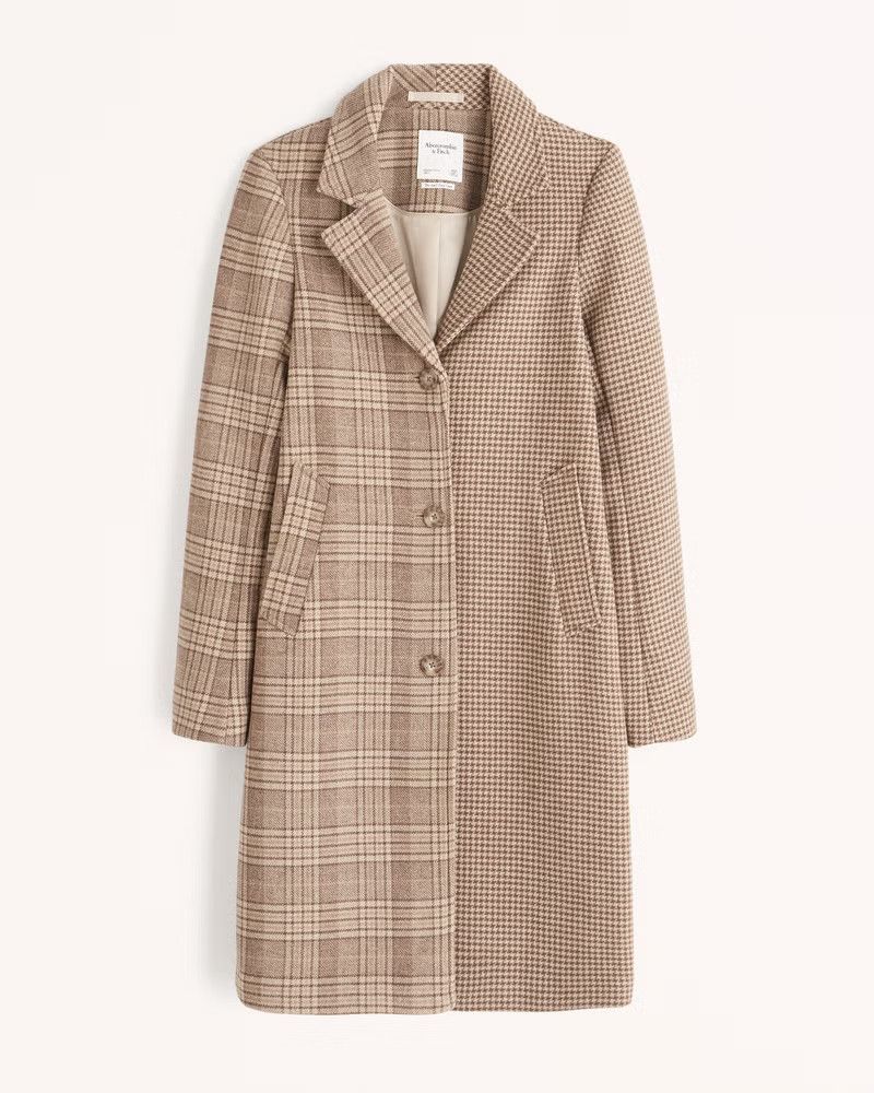 Abercrombie Wool-Blend Dad Coat | Abercrombie & Fitch (UK)