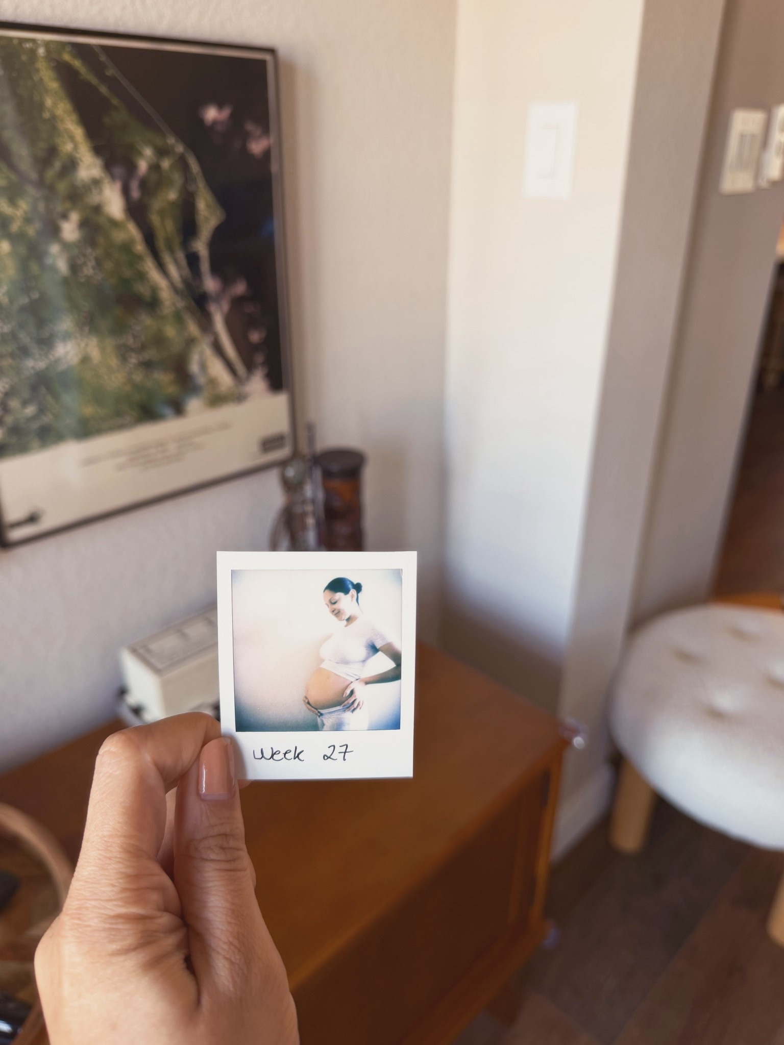 Polaroid pregnancy photo. 27 weeks 🤍

#LTKmomfit #LTKpregnancy #LTKloungewear 