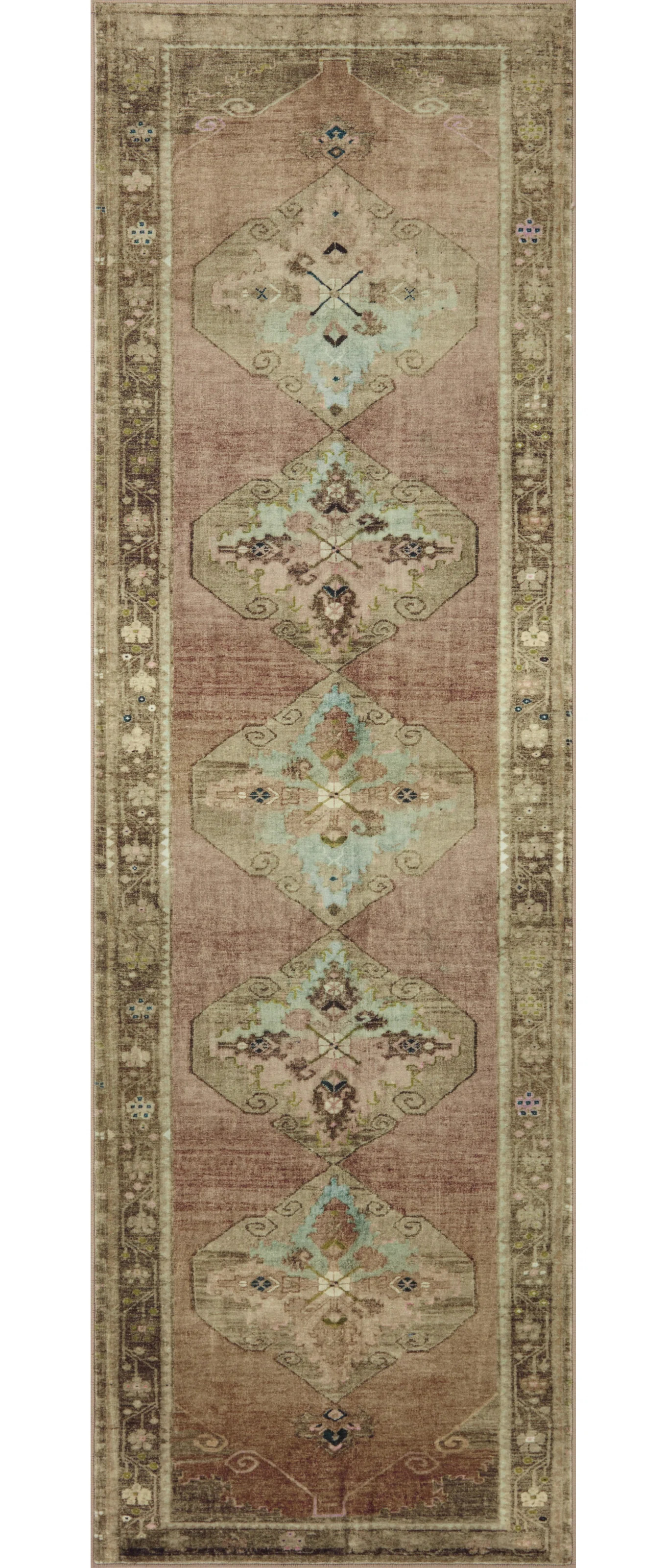 Magnolia Home By Joanna Gaines X Loloi Sinclair Machine Washable Clay / Tobacco Area Rug | Wayfair North America