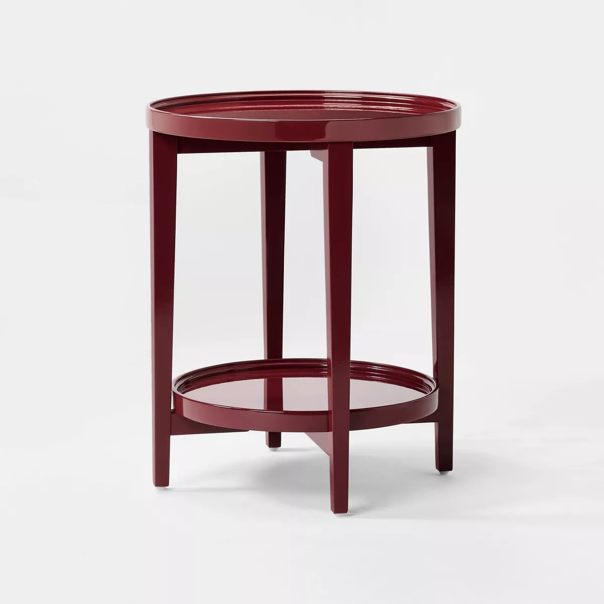 Accent Table Wood Round Lacquer Finish - Threshold™ designed with Studio McGee | Target