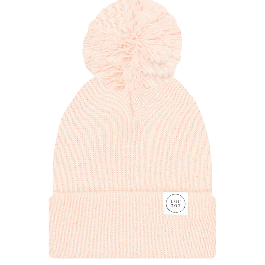 Beanie with Pom - Blush Pink | Lou Lou & Company