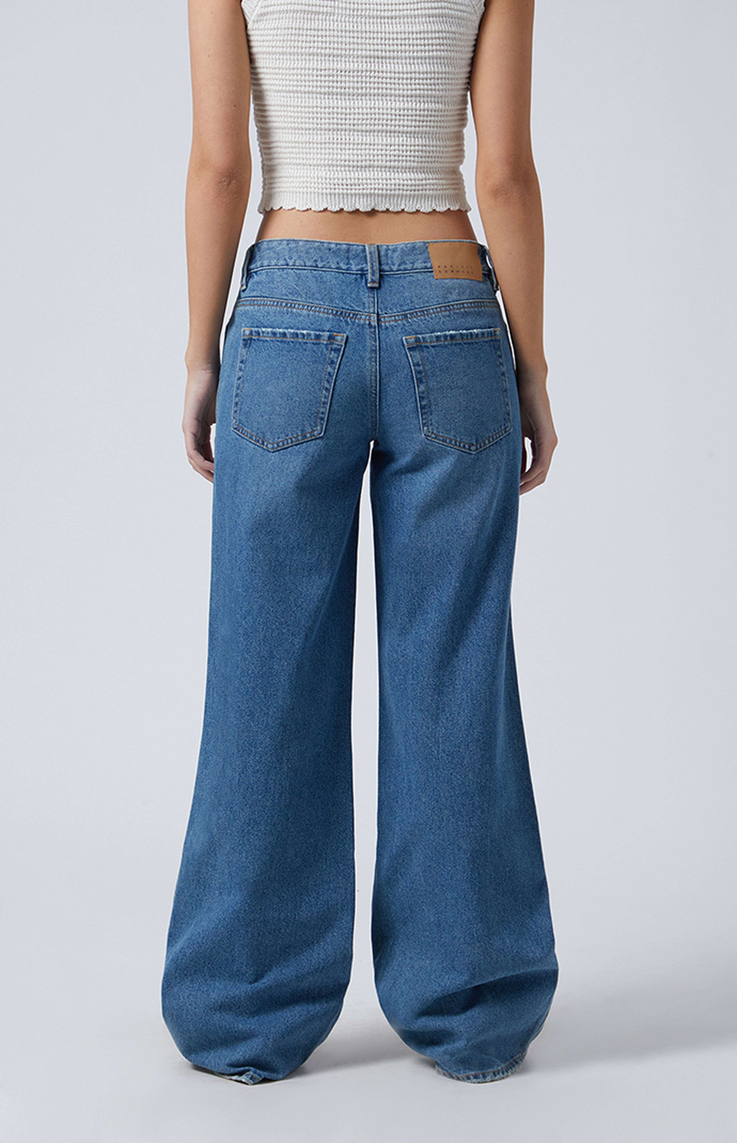 PacSun Casey Medium Indigo Low Rise Baggy Jeans | PacSun
