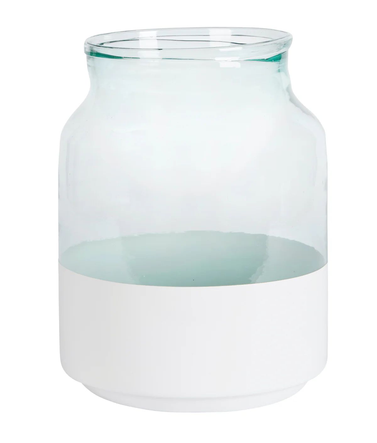 White Colorblock Mason Jar, Small | etúHOME