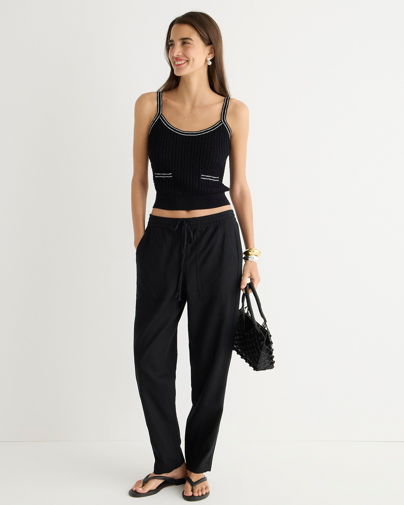 Petite new seaside pant in linen blend | J. Crew US