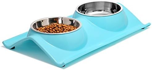 UPSKY Double Dog Cat Bowls Premium Stainless Steel Pet Bowls No-Spill Resin Station, Food Water F... | Amazon (US)