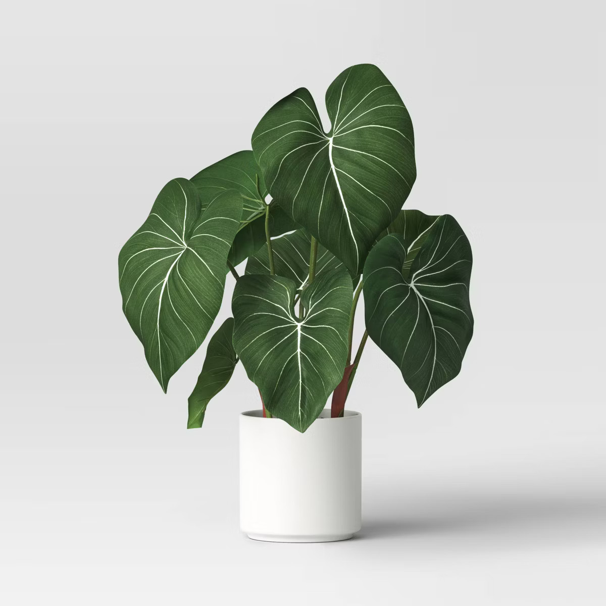 Artificial Potted Leaf in Modern Ceramic Pot Dark - Threshold™: Faux Philodendron, Indoor Decor... | Target