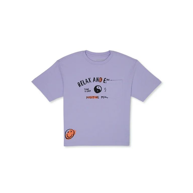 Wonder Nation Boys Oversized Graphic Pocket Tee, Sizes 4-18 & Plus | Walmart (US)