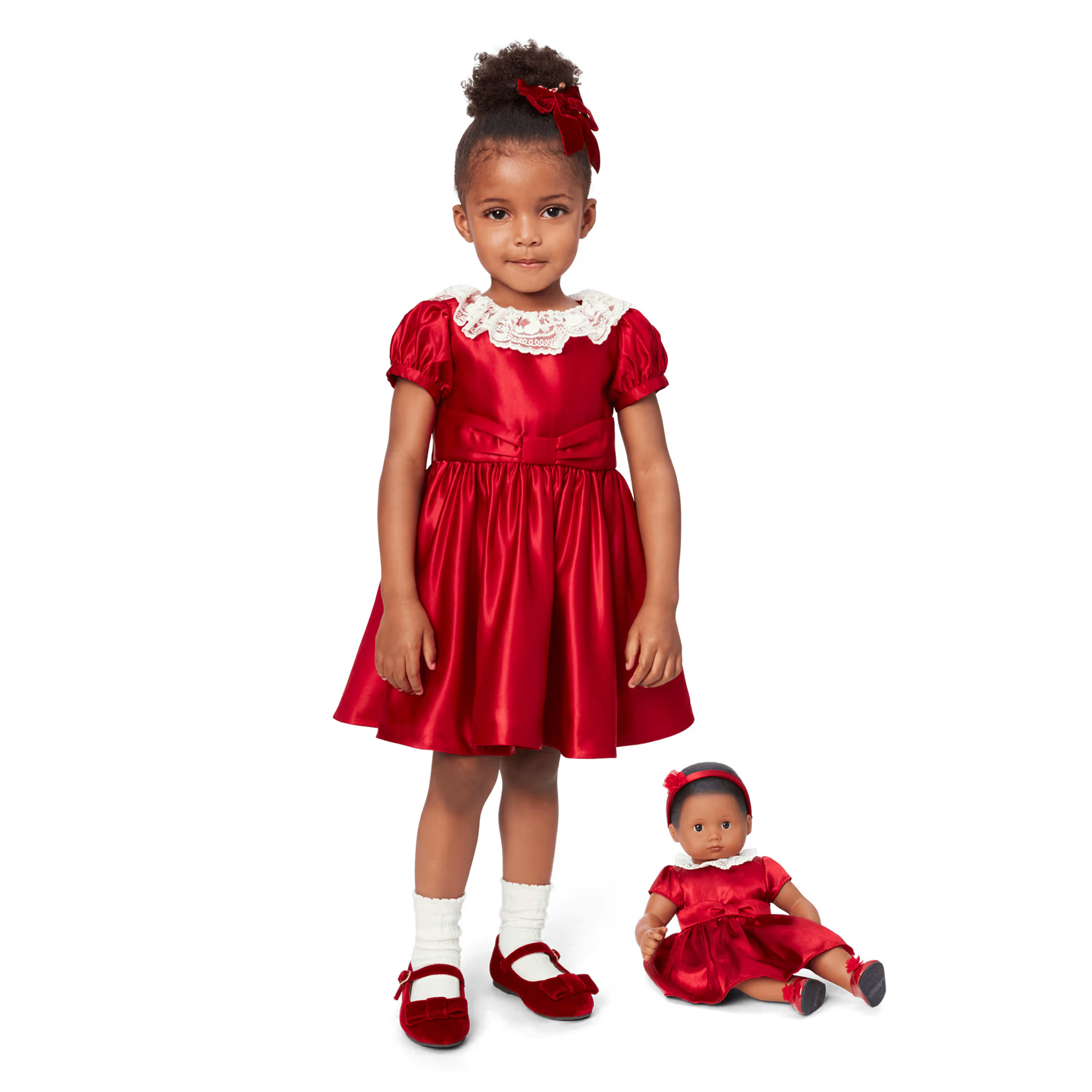 American Girl® x Janie and Jack Holly-Red Party Dress for Little Girls & Bitty Baby® Dolls | American Girl