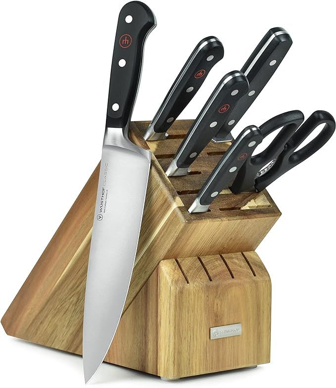 Wusthof Classic 7 Piece Knife Set with Acacia Block | Amazon (US)