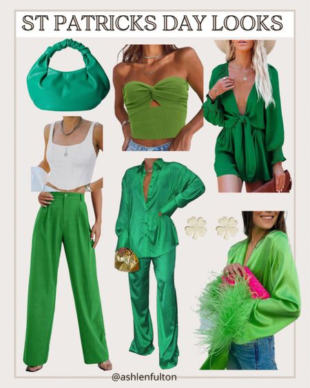 St patricks day outfit ideas, amazon fashion, amazon outfit ideas, two piece sets, green pants, feather top, green bag, white corset top 

#LTKSeasonal #LTKunder50 #LTKstyletip