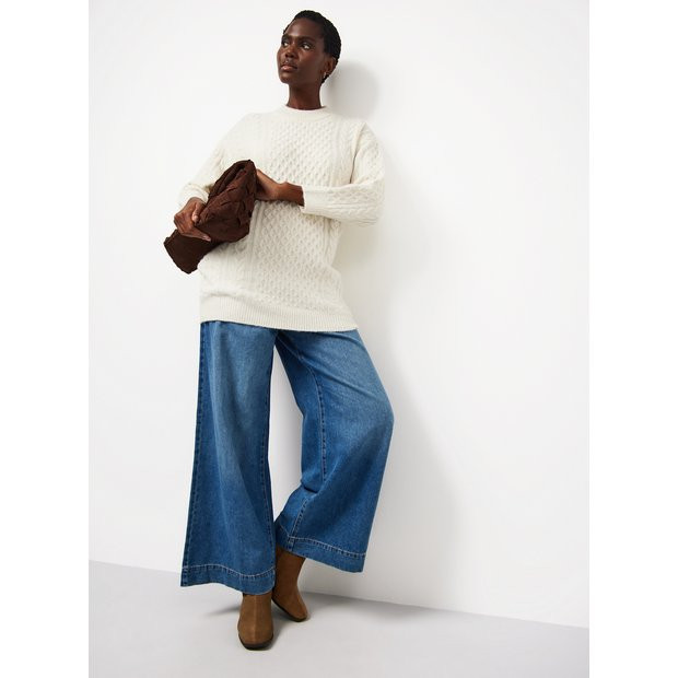 Cream Cable Knit Tunic XL | Tu Clothing