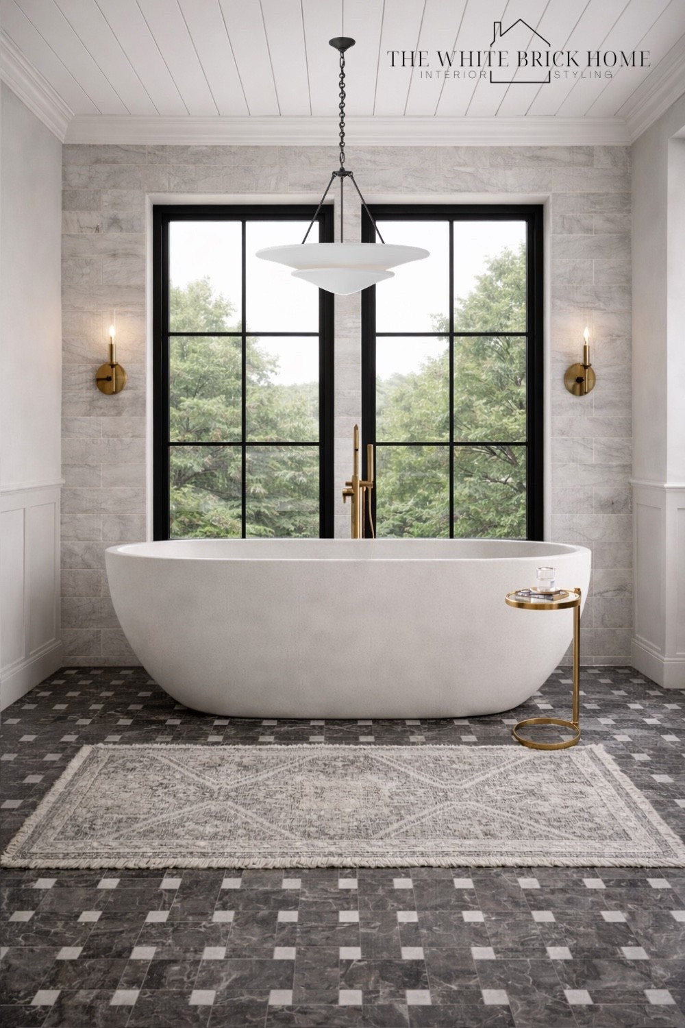 Spa like luxury meets modern elegance with a sculptural soaking tub, warm brass accents, and a soft ambient glow perfect for unwinding. 

Bath, bathroom, bathroom decor, bath tub, bathroom design, bathroom sconce, bathroom lighting, bathroom accessories, bathroom decor ideas, home decor, home design, bathroom design, modern bath, pottery barn, rejuvenation 

#LTKHome #LTKmorningroutine #LTKSeasonal