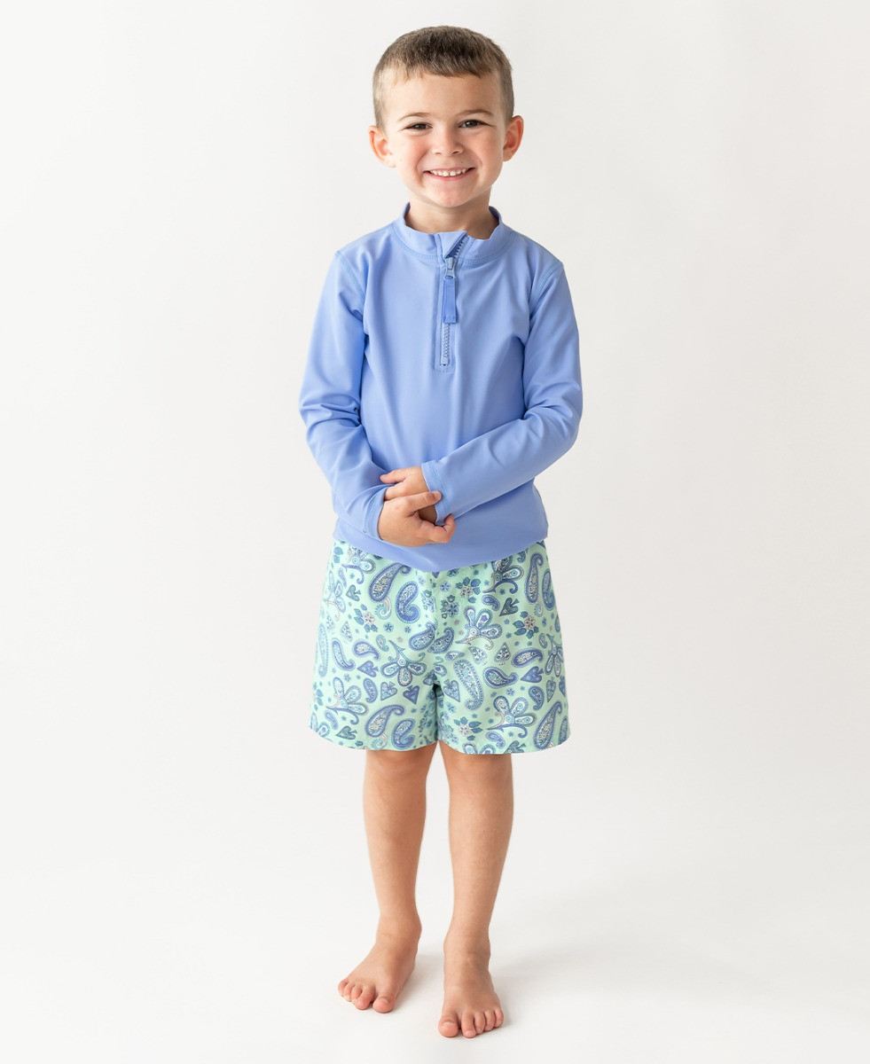 Long Sleeve Zipper Rash Guard | RuffleButts / RuggedButts