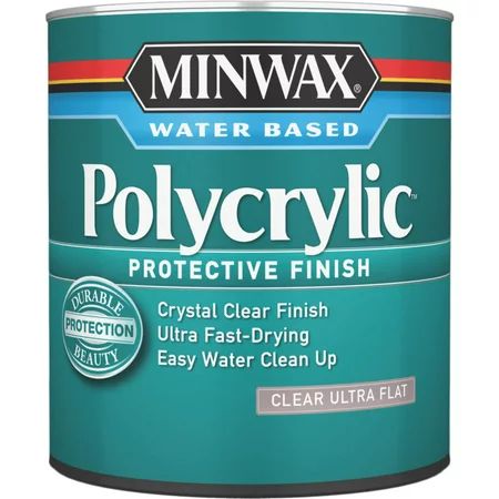 Minwax Polycrylic Protective Finish Ultra Flat Clear 1 Quart | Walmart (US)