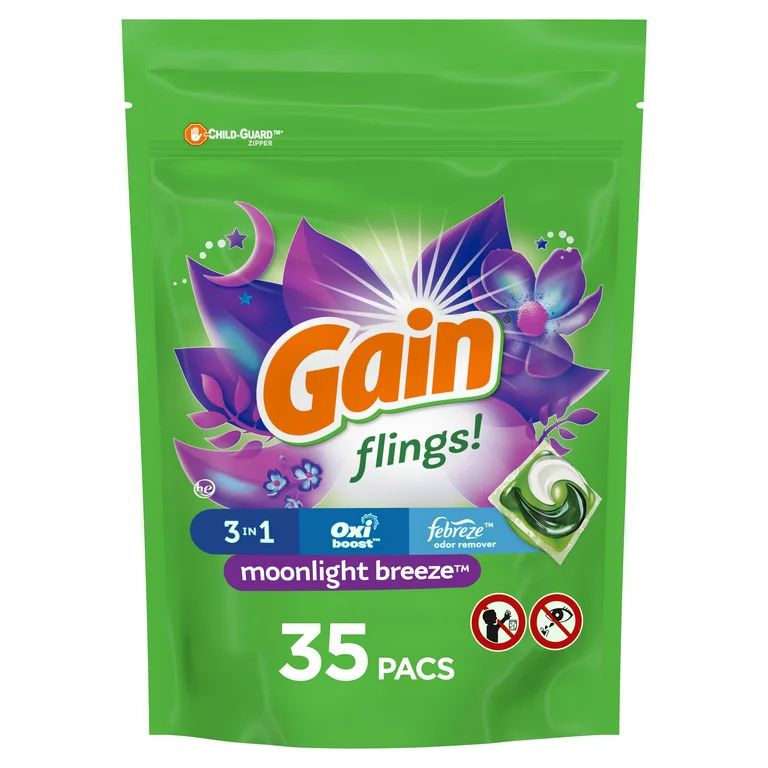 Gain Flings Moonlight Breeze, Laundry Detergent Pacs, 35 Ct | Walmart (US)