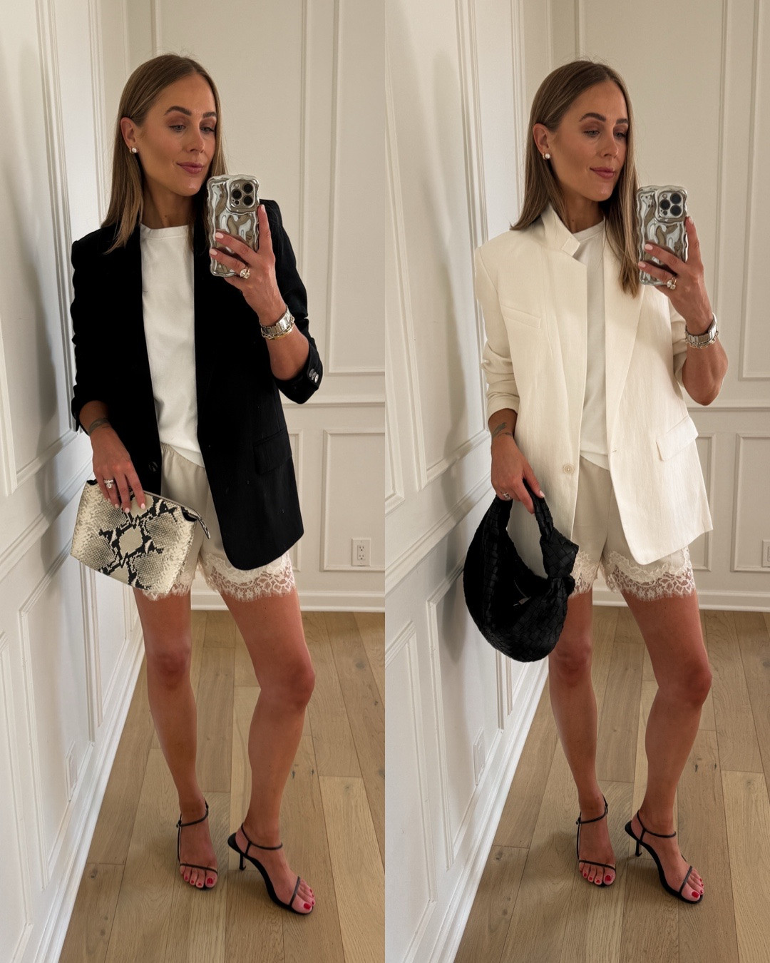 Fashion Jackson, black blazer, white blazer, lace shorts, summer outfit

#LTKOver40 #LTKootd #LTKSeasonal