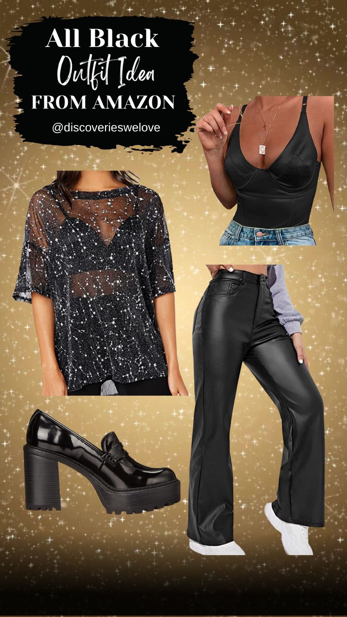 All black outfit idea from Amazon, perfect for New Year’s Eve

#LTKFind #LTKunder100 #LTKHoliday