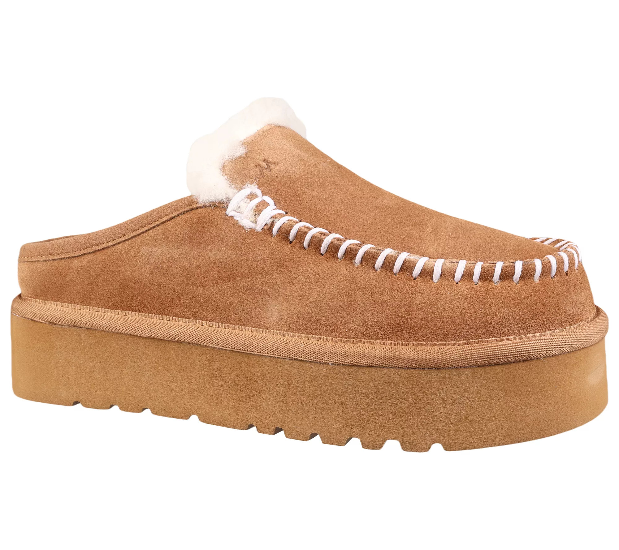 Mykos Suede Slip-On Platform Mules -Cassie - QVC.com | QVC