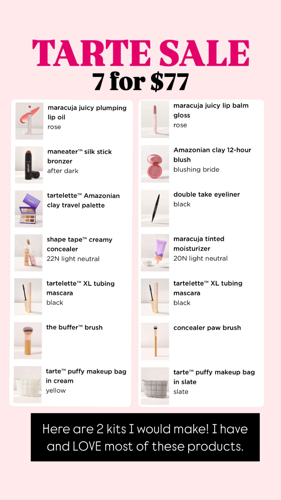 Tarte 7 for $77 sale

#LTKBeauty