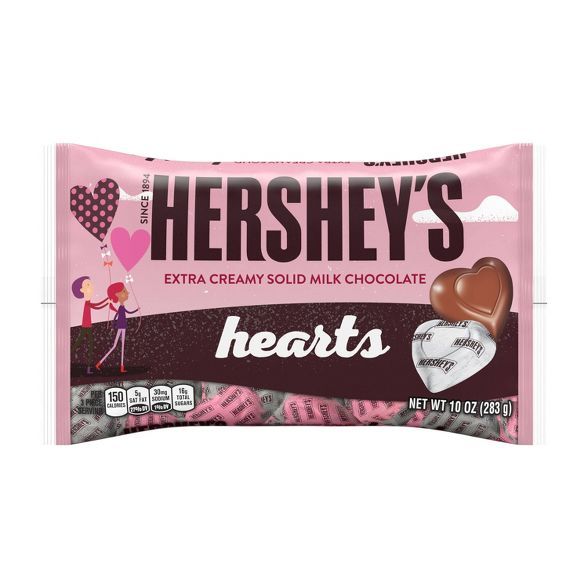 Hershey's Valentine's Day Extra Creamy Milk Chocolate Hearts - 10oz | Target