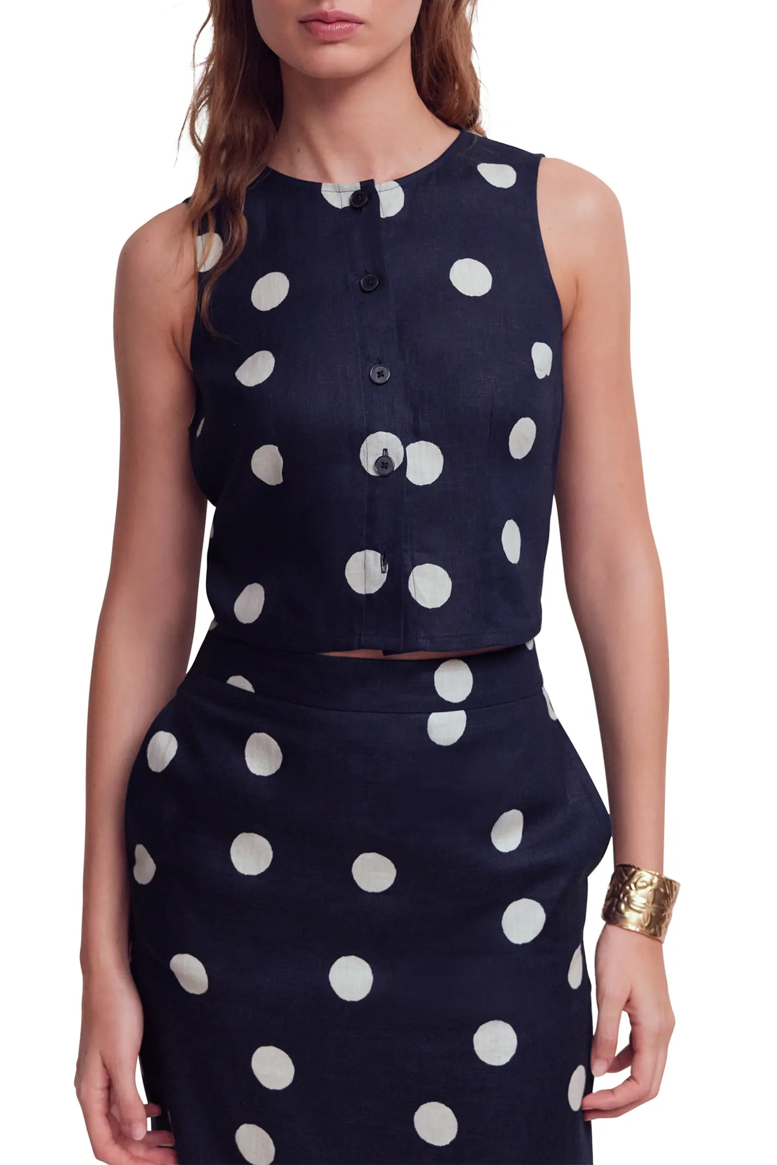Boden Andrea Linen Sleeveless Button-Up Shirt (Women) | Nordstrom | Nordstrom