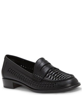 Calie Braided Leather Penny Loafers | Dillard's