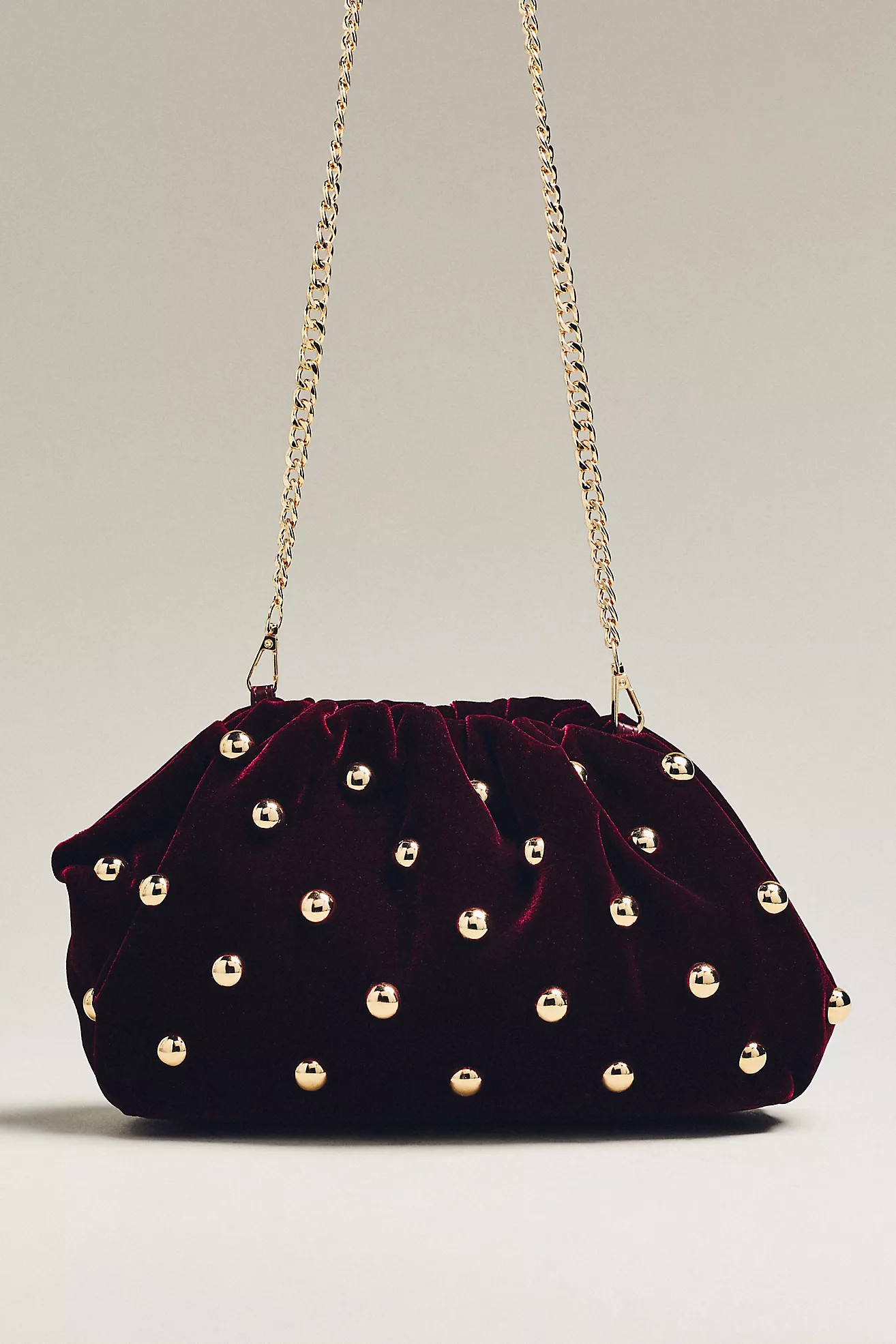 Maeve Velvet Studded Clutch | Anthropologie (US)