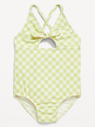 Printed Cutout One-Piece Swimsuit for Toddler Girls | Old Navy (CA)