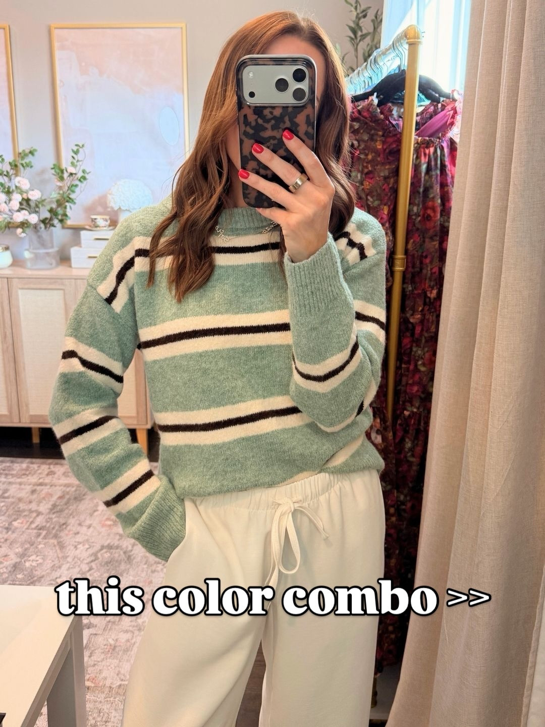 Love this color combo on this sweater! 

 