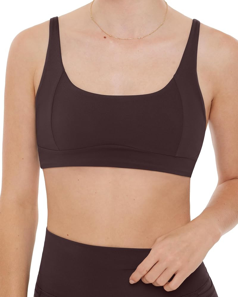 PAVOI ACTIVE Sports Bras for Women | Medium Support Scoop Neck Convertible Removable Pads Compres... | Amazon (US)