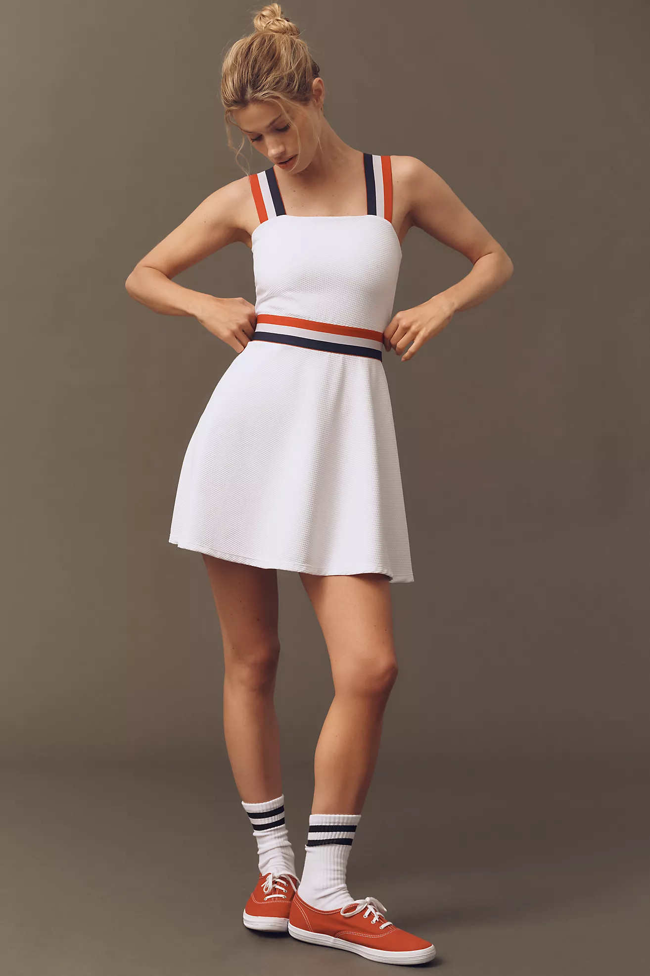 Beach Riot x Anthropologie USA Pleated Mini Dress | Anthropologie (US)