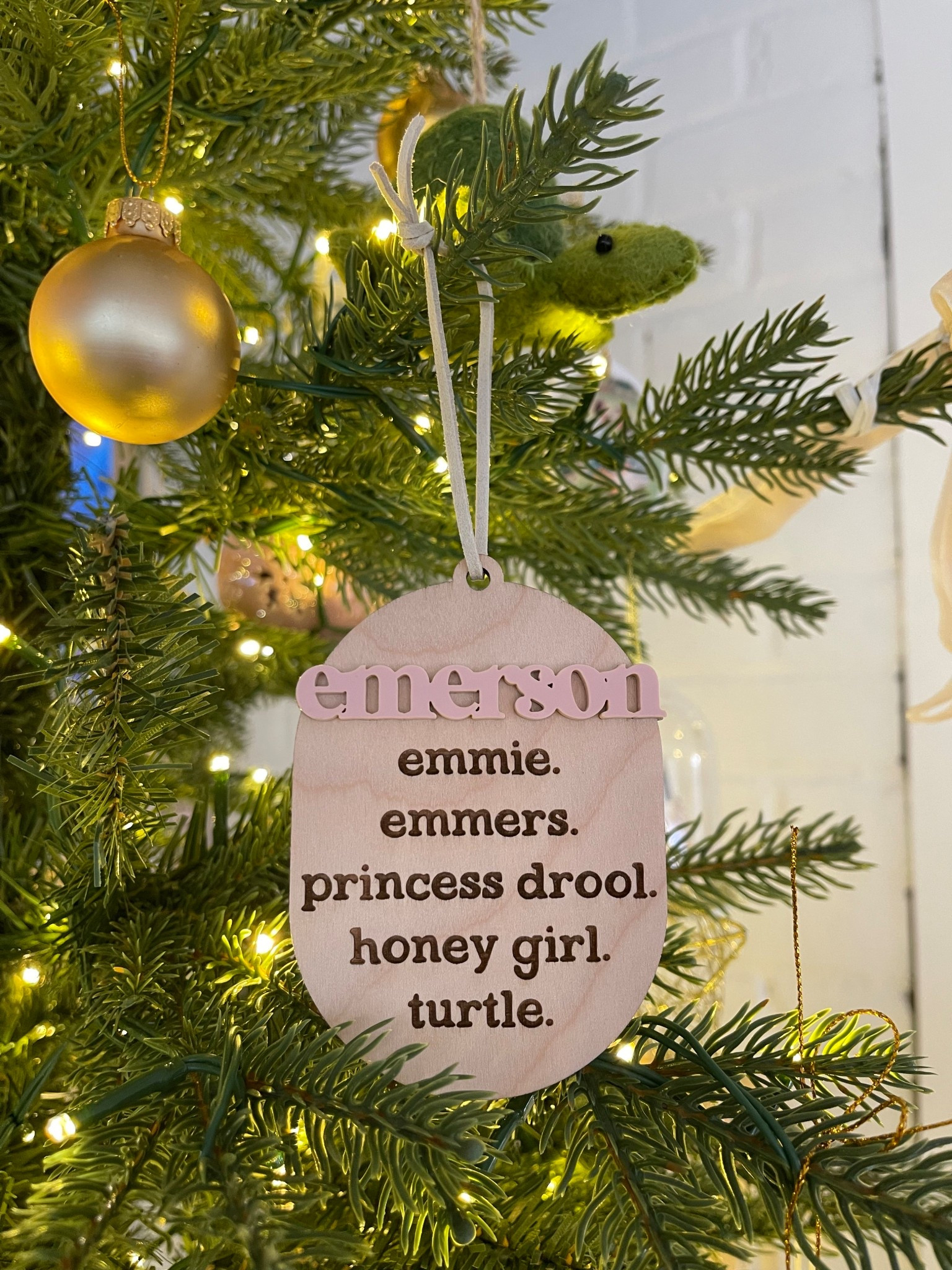 A custom ornament for all of the names and nicknames you call your kid — so cute and a great personalized gift!

#ltkhome #ltkholiday #ltkgiftguide

#LTKKids #LTKBaby #LTKFamily