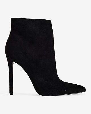 Suede Thin Heeled Ankle Booties | Express